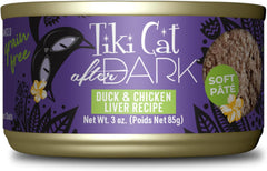 Tiki Cat After Dark Pâté, Duck & Chicken Liver, High-Protein and 100% Non-GMO Ingredients, Wet Cat Food for Adult Cats