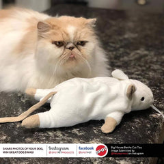 SPOT Big Mouse Bertha Cat Toy with Catnip – Lifelike Plush Mouse, Crinkle Sound, Large 7in Size, for Cuddling, Chasing, Playing – Assorted Colors