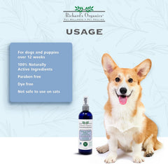 Richard’s Organics Gentle Flea and Tick Spray for Dogs –100% Natural Actives Kills Fleas, Ticks, Repels Mosquitos for Up to 4 Weeks – No Harsh Chemicals, Safe for Use Around Children