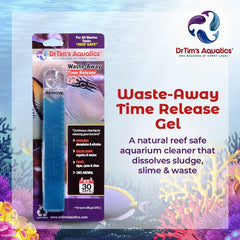 DrTim's Aquatics Reef Safe Waste-Away Time Release Gel – Natural Fish Tank & Aquarium Leave-in Waste Management Solution for Dissolving Cleaning Organic Sludge - Large