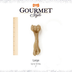 Nylabone Gourmet Style Femur Bone Strong Chew Toy for Dogs, Baby Back Rib Flavor, Large - Up to 50 lb., 1 Count