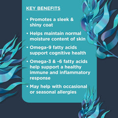 Nulo Functional Omega Dog Supplement, Made with Omega-9 Fatty Acids to Support Dog Skin and Coat Health and Helps Seasonal Allergies, 90 Soft Chews
