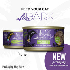 Tiki Cat After Dark Pâté, Duck & Chicken Liver, High-Protein and 100% Non-GMO Ingredients, Wet Cat Food for Adult Cats