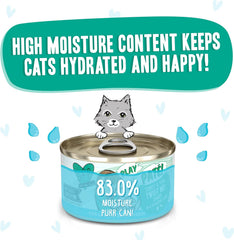 Weruva B.F.F. Play - Best Feline Friend Paté Lovers, Aw Yeah!, Turkey & Tuna Tweet Me! with Turkey & Tuna 2.8-oz(Pack of 12)
