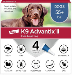 Elanco K9 Advantix II Dog Vet-Recommended Flea, Tick & Mosquito Treatment & Prevention | 4-Mo Supply