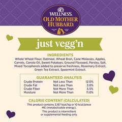 Old Mother Hubbard Wellness Just Vegg'n Dog Biscuits, Natural, Training Treats, Sweat Potato, Oats, Apples & Carrots Flavor