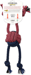 Mammoth Pet Products Flossy Chews Premium Cotton-Poly Extra Monkey Fist Ball with Rope Ends, Assorted Colors
