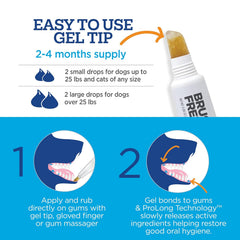 Brush Free Oral Gel for Dogs | Vet Formulated Dental Care with ProLong Technology | Cleans Teeth and Gums