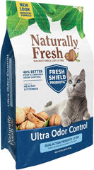 Eco-Shell Naturally Fresh Cat Litter Made From Walnut Shells, Unscented,, Biodegradable, Dust-Free, Sustainable, 14 Lbs
