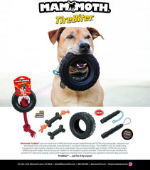 Mammoth TireBiterII Bone with Treat Station – Natural Rubber Dog Toys for Extreme Chewers – Dog Toys for Extra Long Interactive Play – Aggressive Chewer Toys for Dogs - Large 7.25