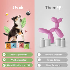 kin+kind Natural Cranberry Supplement Powder for Dogs&Cats - Boost Healthy Immunity and Bladder Support with Organic Formula - Organic Cranberry, Blueberry and Coconut