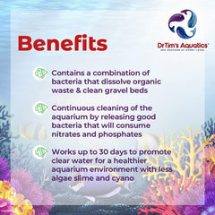 DrTim's Aquatics Reef Safe Waste-Away Time Release Gel β Natural Fish Tank & Aquarium Leave-in Waste Management Solution for Dissolving Cleaning Organic Sludge - Medium