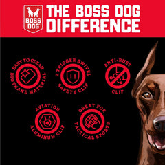 Boss Dog Tactical Polyester Webbing TPU Tracking Leash 6 FT