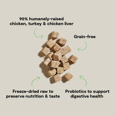 Open Farm, Kitty Cubes, Freeze Dried Raw Cat Treats, Grain-Free, High-Protein Cat Treat with Probiotics, Omega Fatty Acids & Superfoods