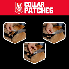 Boss Dog Tactical Rubber Hook-Backed Patch for Boss Tactical Collars, Grey Reflective Patch