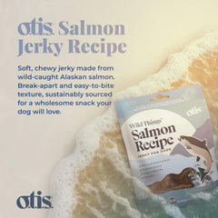 O.T.I.S. Wild Things Salmon Recipe Jerky for Dogs – 4 oz – Soft Treats with Wild-Caught Alaskan Salmon – Omega 3 DHA & EPA – GMO-Free – No Artificial Additives