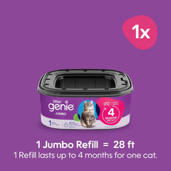 Litter Genie Refill Bags | Up to 4 Months of Supply in 1 Cartridge | Ultimate Odor Control Cat Litter Bags