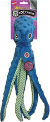 Skinneeez Extreme Stuffless Dog Toy with Squeaker | Extra Strong Plush Tug of War Octopus Squeak Toy for Small and Large Dog Breeds