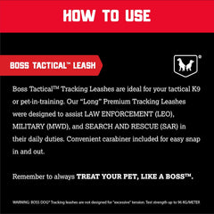 Boss Dog Tactical Leash, Blue