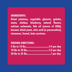 N-Bone Puppy Teething Rings Grain-Free Blueberry & BBQ Flavor Dog Treat, 6 Count Bag, 7.2-oz
