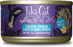 Tiki Cat After Dark Pâté, Chicken & Quail Egg, High-Protein and 100% Non-GMO Ingredients, Wet Cat Food for Adult Cats