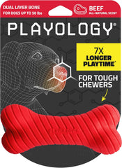 Playology Dual Layer Bone , All Natural Beef