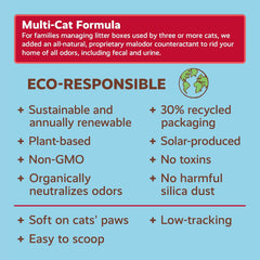 Naturally Fresh Cat Litter Made From Walnut Shells, Unscented, Multi-Cat, Upcycled, Low Dust, Sustainable