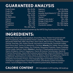 Next Level Super Premium Dog Food – Giant Breed Mature Adult – Dry Kibble for Large Breed Adult – 25% Protein, Chicken, Fish & Gluten Free Grains – Glucosamine & Chondroitin for Joint Health 50 lb