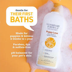 Veterinary Formula Smart Coat Complex Puppy Love Extra Gentle Tearless Shampoo – for Pups Over 6 Weeks – with Fresh Scent, Long-Lasting Clean – Won't Dry Out Delicate Skin