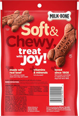 Milk-Bone Soft & Chewy Beef & Filet Mignon Recipe Dog Snacks, 5.6-Ounces