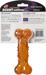 SPOT Play Strong Scent-sations Bone- Scent-Infused, Strong, Durable TPR Rubber, Heavy Duty Dog Toys for Aggressive Chewers