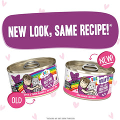 Weruva B.F.F. OMG - Best Feline Friend Oh My Gravy!, Tuna & Beef Belly Rubs with Tuna & Beef