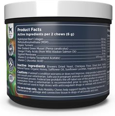 Nulo Functional Dog Joint & Mobility Support Supplement, Made with MSM, Hydrolyzed Beef Collagen and Omega-3 Fatty Acids to Help Manage Normal Joint Stiffness, 90 Soft Chews