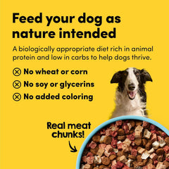 Animals Like Us - RawMix50 Premium Freeze-Dried Raw Grass-Fed Beef Recipe Dog Food, Protein Rich, Includes Kibble, Non-GMO, No Wheat or Corn