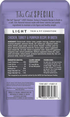 Tiki Cat Special Light Mousse, Chicken, Turkey & Pumpkin, Formulated to Support Healthy Trim and Fit, Functional Wet Cat for Adult Cats