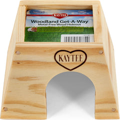 Kaytee® Woodland Get-A-Way Home for Small Animal Wooden Color Small