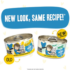 Weruva B.F.F. Play - Best Feline Friend Paté Lovers, Aw Yeah!, Chicken Checkmate with Chicken