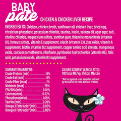 Tiki Cat Baby Pate Wet Cat Food for Kittens, Chicken & Chicken Liver