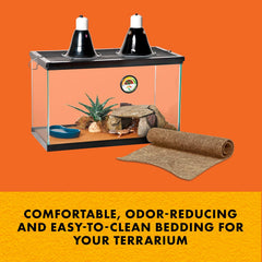 Zilla Reptile Terrarium Bedding Substrate Floor Liner, Brown