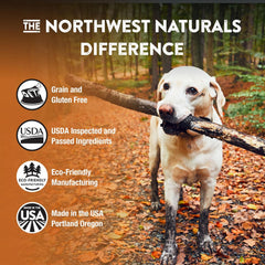 Northwest Naturals Freeze-Dried Turkey Dog Food - Bite-Sized Nuggets - Grain-Free, High-Protein, Raw Diet, Human-Grade, Limited Ingredients, All Natural, Healthy & Nutritious, Made in USA