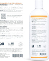 Veterinary Formula Clinical Care Antiseptic and Antifungal Medicated Shampoo for Dogs & Cats – Helps Alleviate Scaly, Greasy, red Skin – Paraben, Dye, Soap-Free (1 Pack)