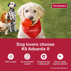 Elanco K9 Advantix II Dog Vet-Recommended Flea, Tick & Mosquito Treatment & Prevention | 6-Mo Supply