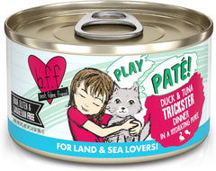 Weruva B.F.F. Play - Best Feline Friend Paté Lovers, Aw Yeah!, Duck & Tuna Trickster with Duck & Tuna