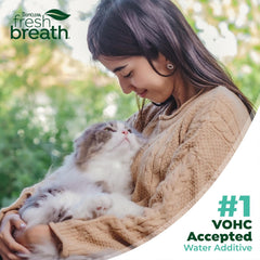 TropiClean Fresh Breath for Cats | Cat Dental Care and Teeth Cleaning | Breath Freshener | Water Additive for Cats |