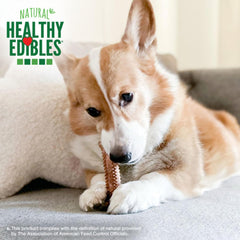 Nylabone Healthy Edibles Natural Dog Chews Long Lasting Meaty Center Beef Flavor Treats for Dogs, Small (12 Count)