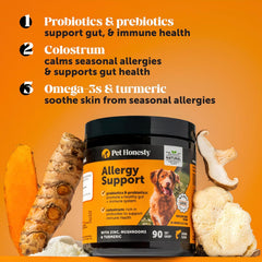 Dog Allergy Itch Relief - Maximum Strength Itch Supplement with Probiotics for Dogs - Immune Support & Skin Relief for Seasonal Allergies - Natural Itchy Skin Paw Relief - (Chicken, 90 Ct)