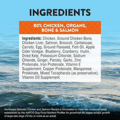 Northwest Naturals Freeze-Dried Chicken & Salmon Dog Food - Bite-Sized Nuggets - Grain-Free, High-Protein, Raw Diet, Human-Grade, Limited Ingredients, All Natural, Omega-3 for Skin & Coat