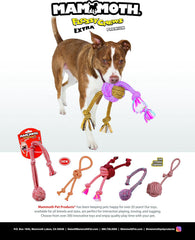 Mammoth Pet Products Extra Flossy Chew Monkey Fist Tug w/Loop Handle Dog Toy