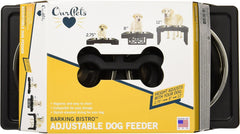 OurPet's Feeder Barking Bistro Pet Bowl,Silver