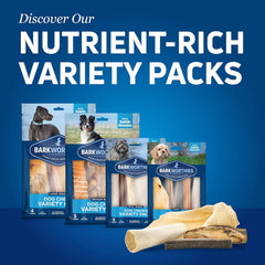 Barkworthies Variety Pack - Protein-Rich, All-Natural, Easily Digestible, Rawhide Alternative, Promotes Dental Health